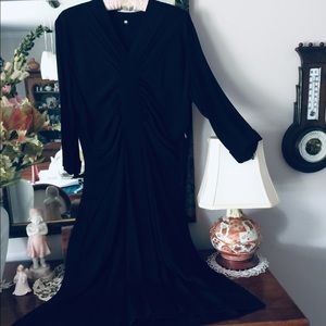 Vintage black silk dress